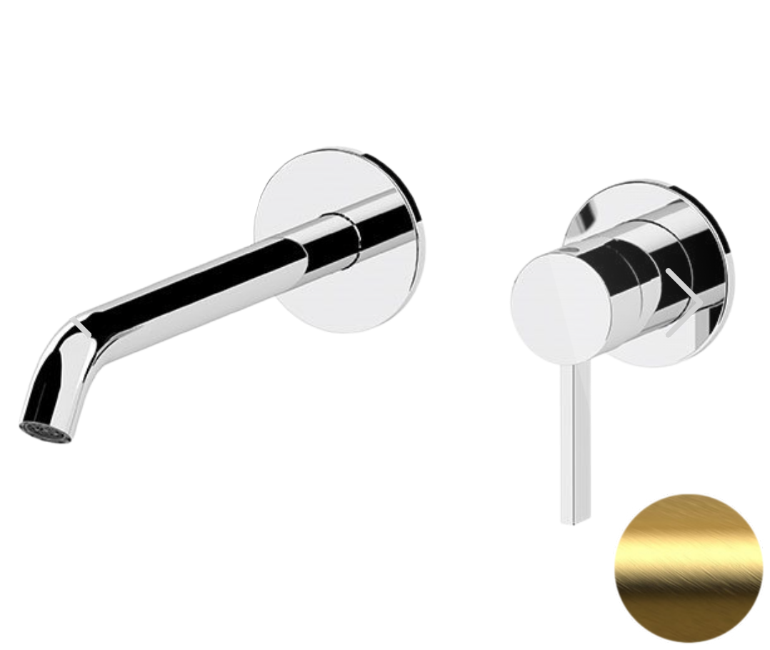 Смеситель для раковины Remer Metrica MC15PLBG, золото брашированное