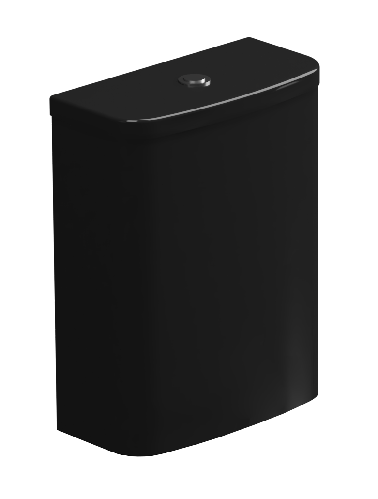 Бачок для напольного унитаза с механизмом смыва GSG Ceramic Design Like LKCIMBL002 + ACS82, черный глянцевый
