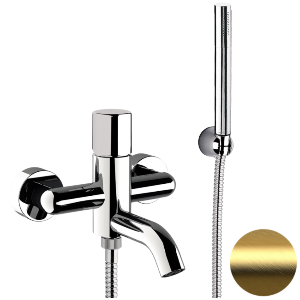 Смеситель для ванны Daniel Trilogy TG610DP, золото брашированное