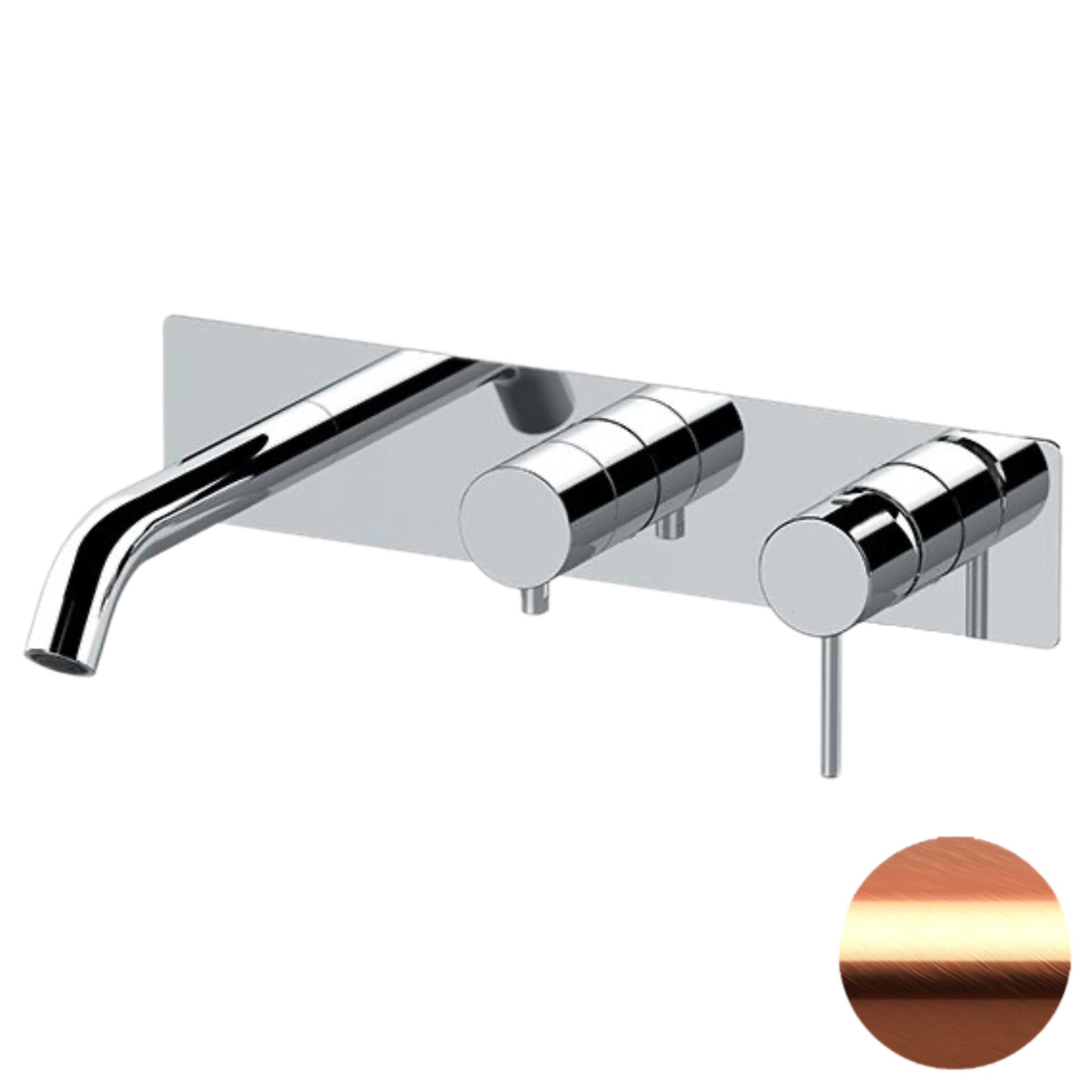 Смеситель для ванны Remer X Style X54D2WBRP, медь брашированная