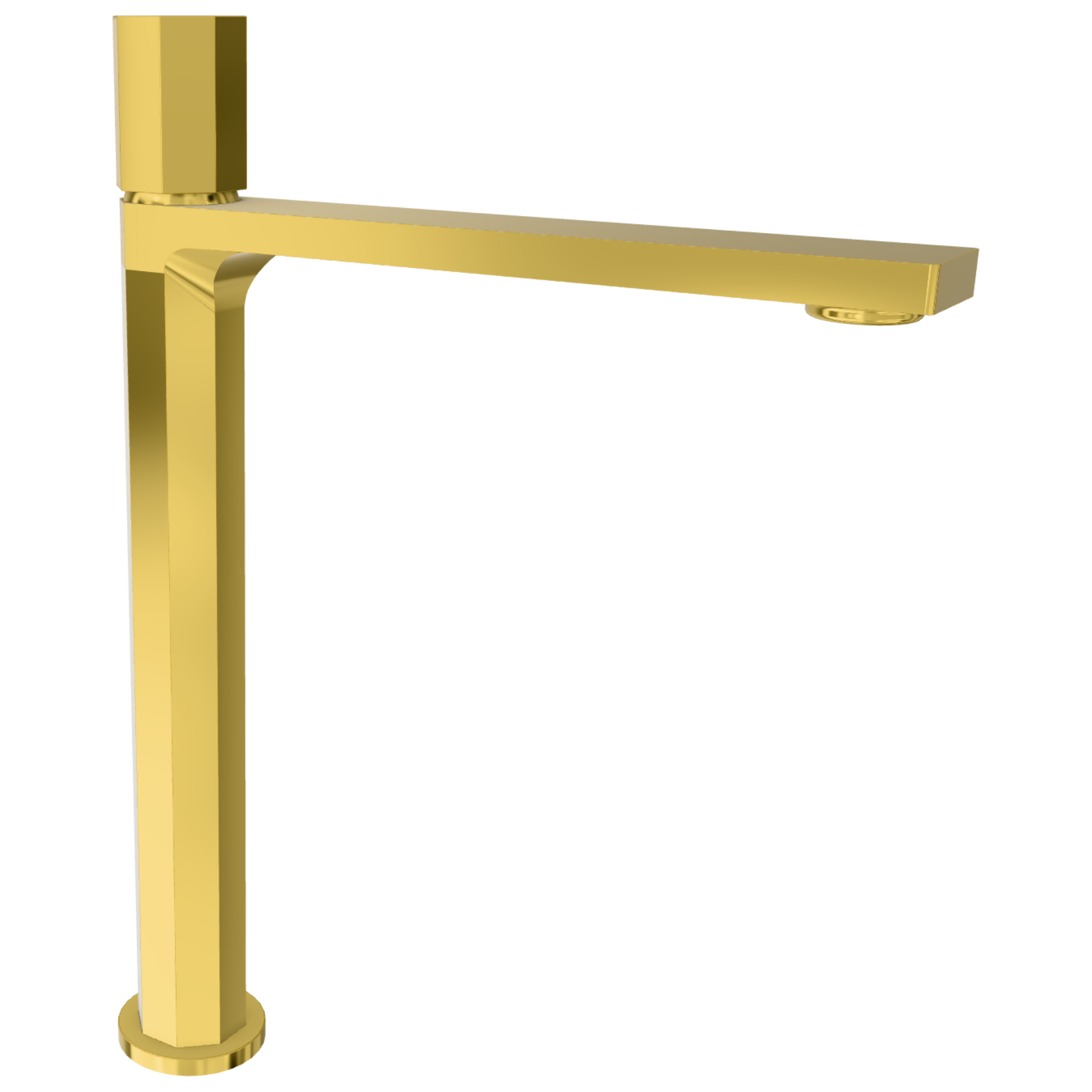 Смеситель для раковины Remer Ottagono ON11LXLDO, золото глянцевое