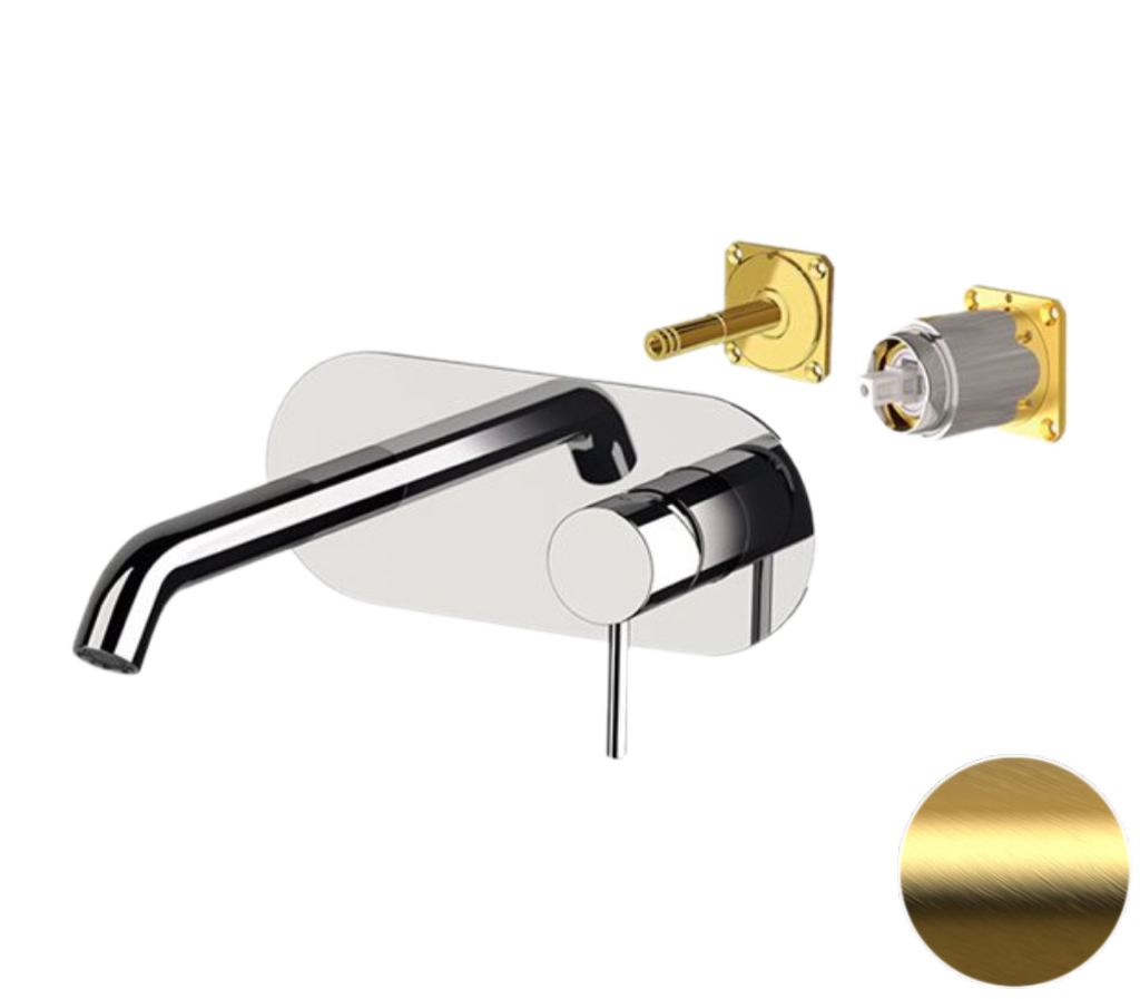 Смеситель для раковины Remer X Style X15KBBG, золото брашированное