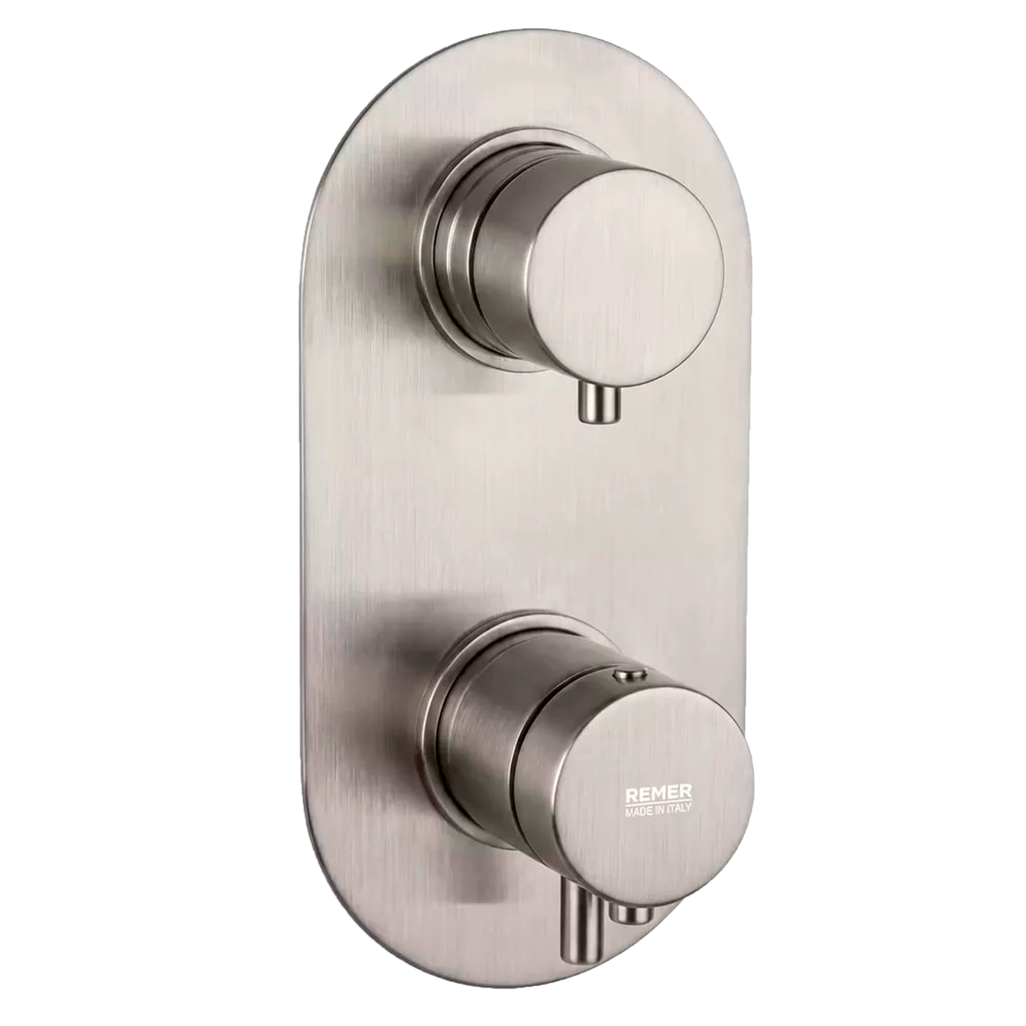 Смеситель термостатический для душа Remer Elegance NT93KBNP, никель брашированный
