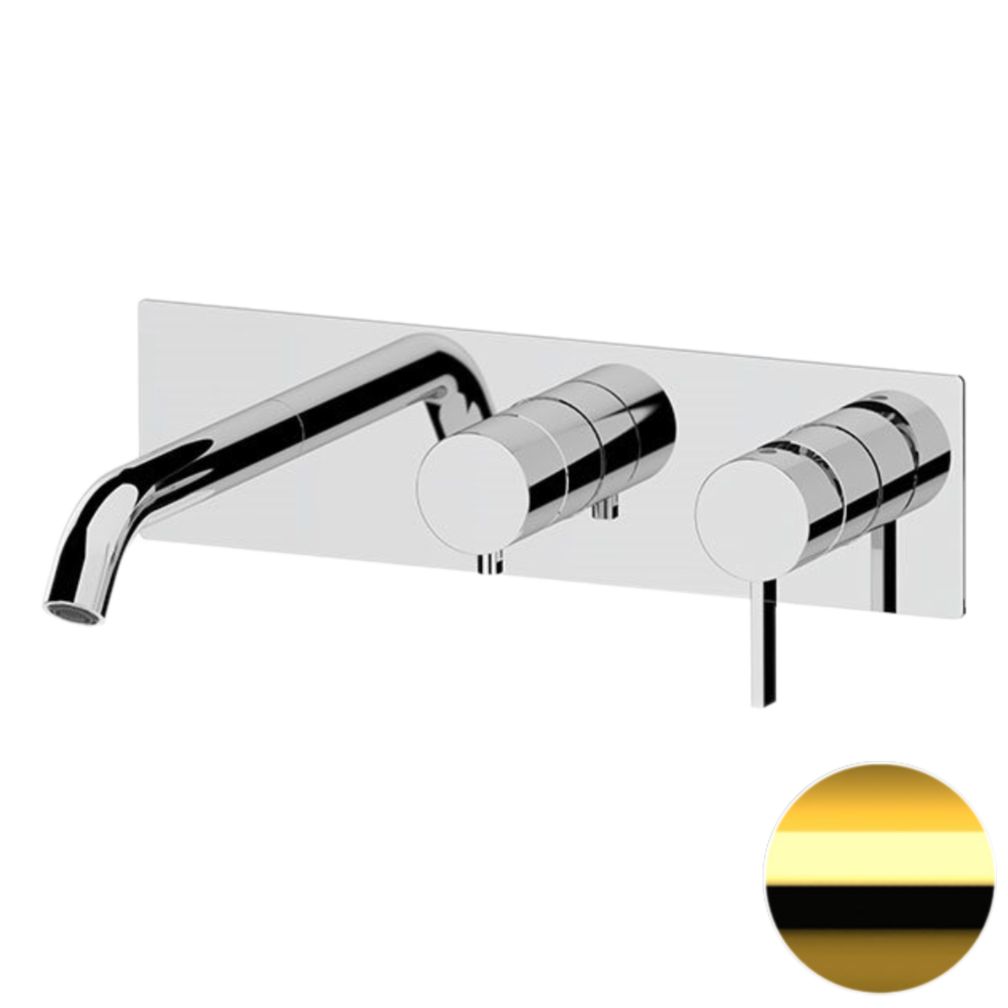 Смеситель для ванны Remer Metrica MC54D2DO, золото глянцевое