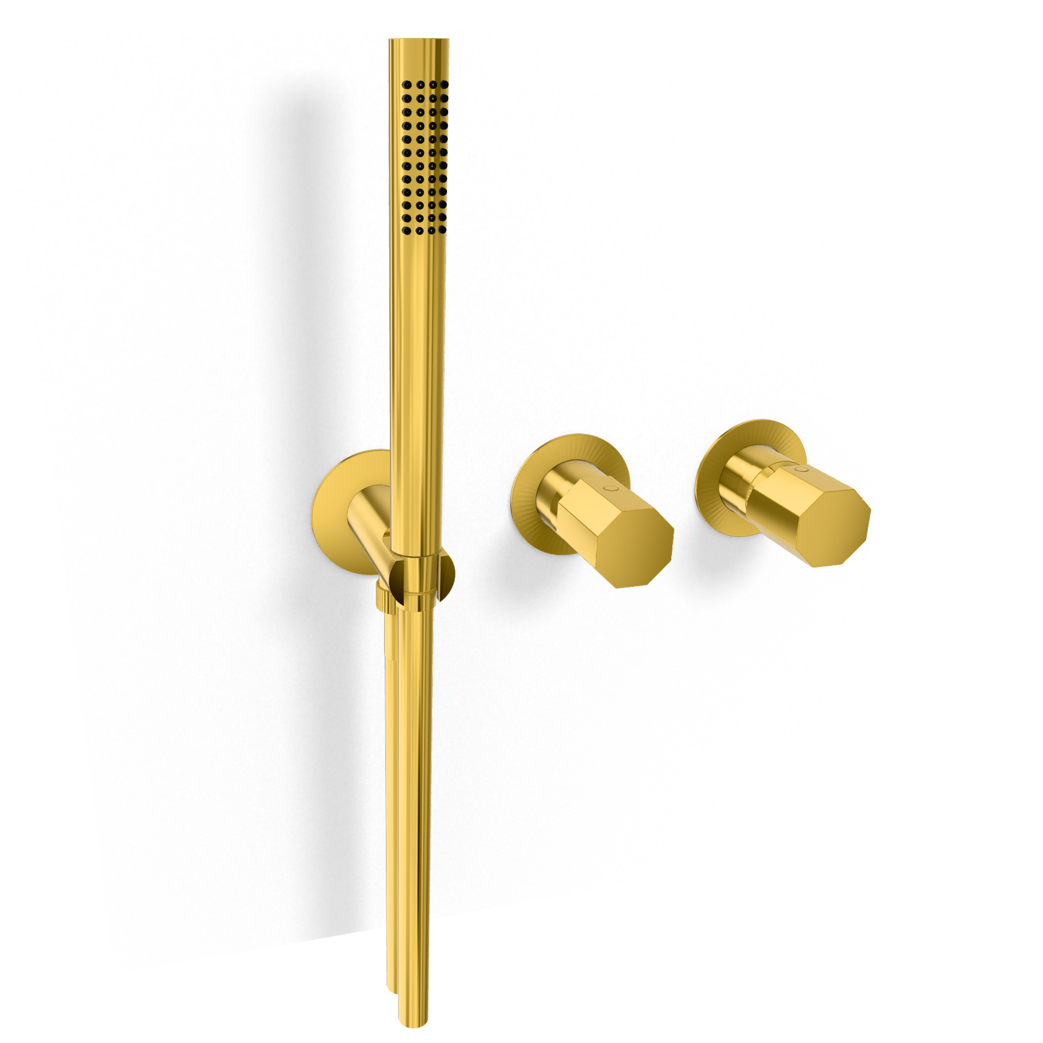 Смеситель для душа Remer Ottagono ON97D3PWBDO, золото глянцевое