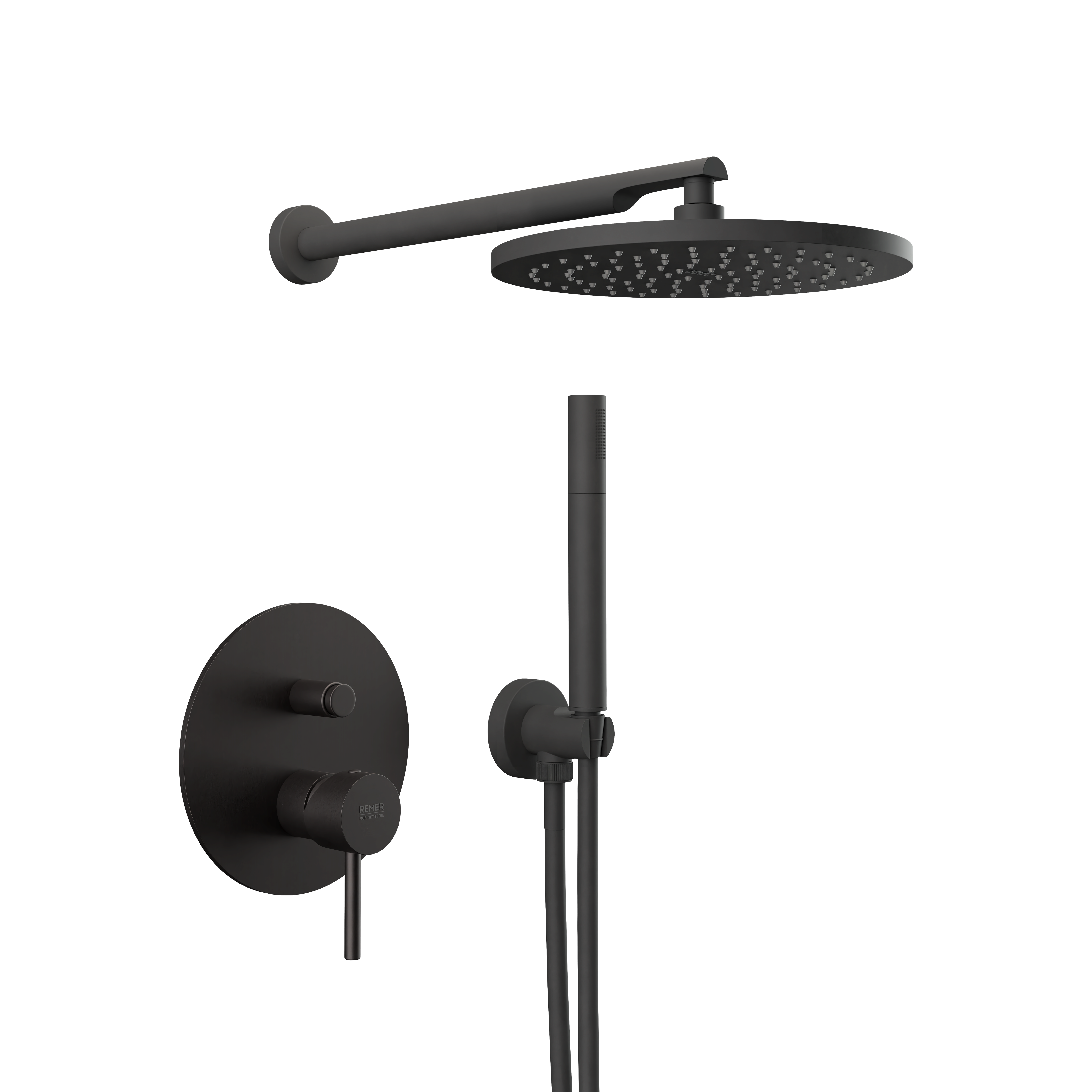 Душевая система Remer X Style X09S02ONO, черный матовый