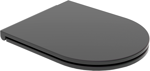 Крышка с сиденьем для подвесного унитаза с микролифтом GSG Ceramic Design Like LKCOPRSLTICR003, черный матовый