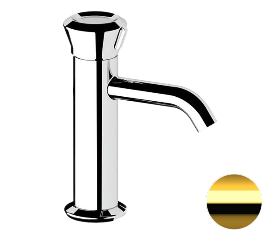 Смеситель для раковины Remer Element ET12DO, золото глянцевое