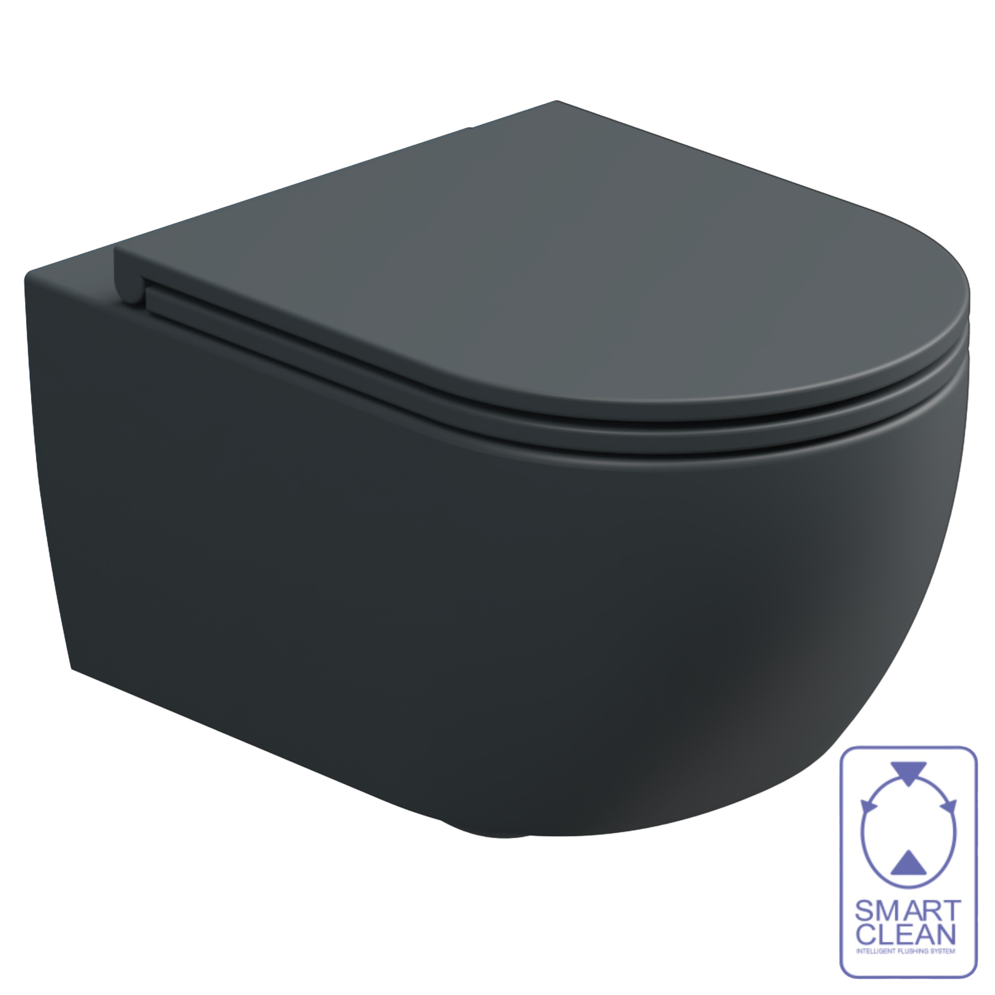 Чаша подвесного унитаза со смывом Smart Clean GSG Ceramic Design Like LKWCSO028, Ebano Matt