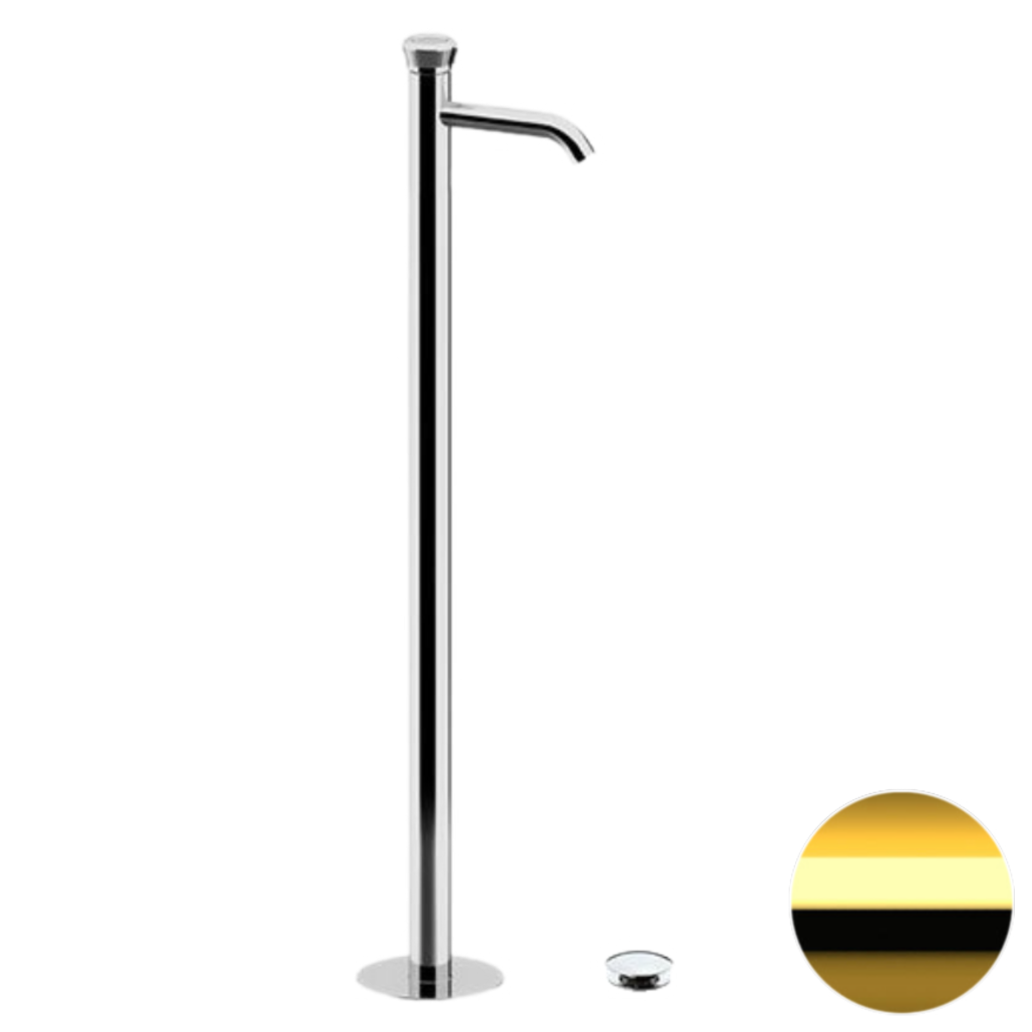 Смеситель для раковины Remer Element ET18DO, золото глянцевое