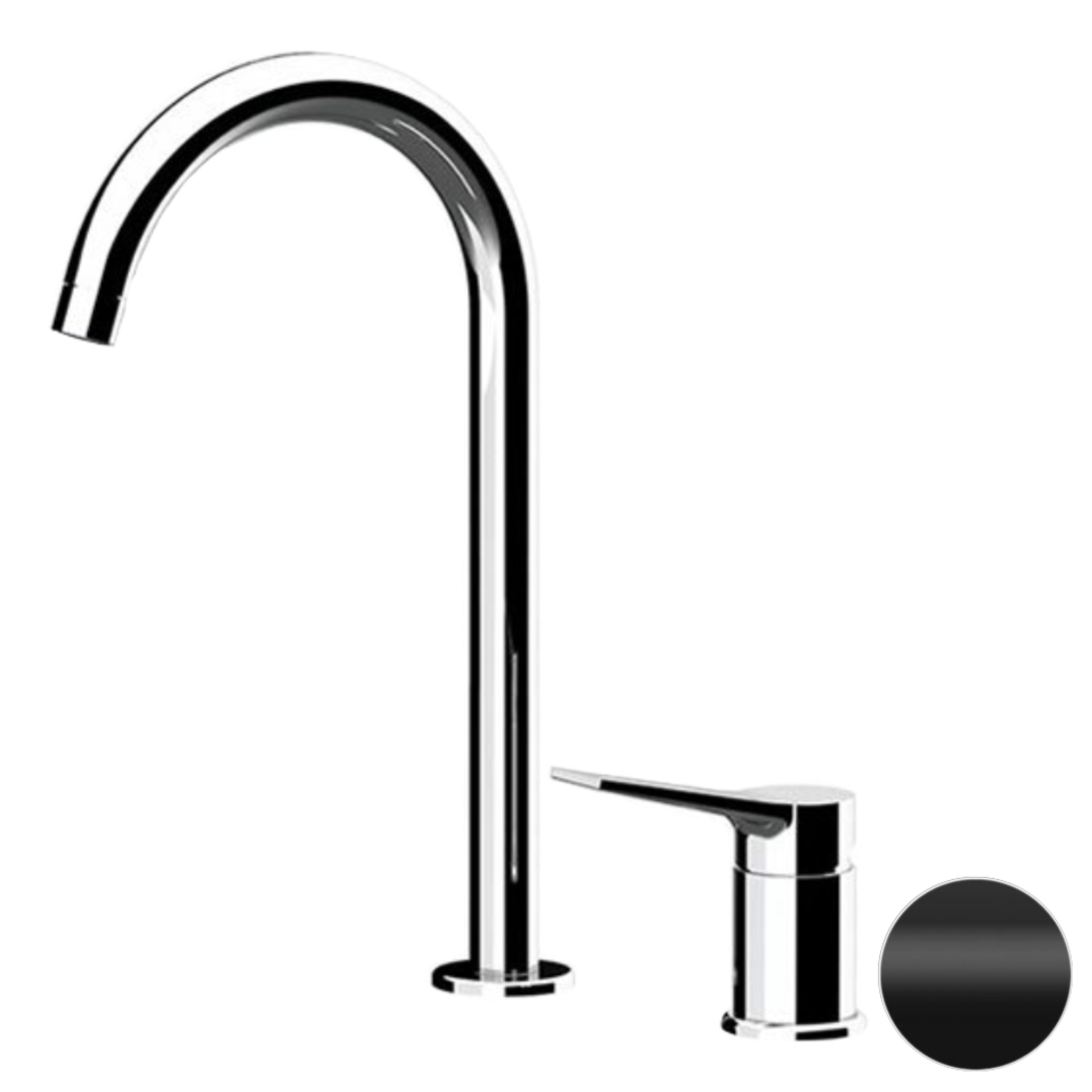 Смеситель для раковины Remer Slash SL57LNO, черный матовый