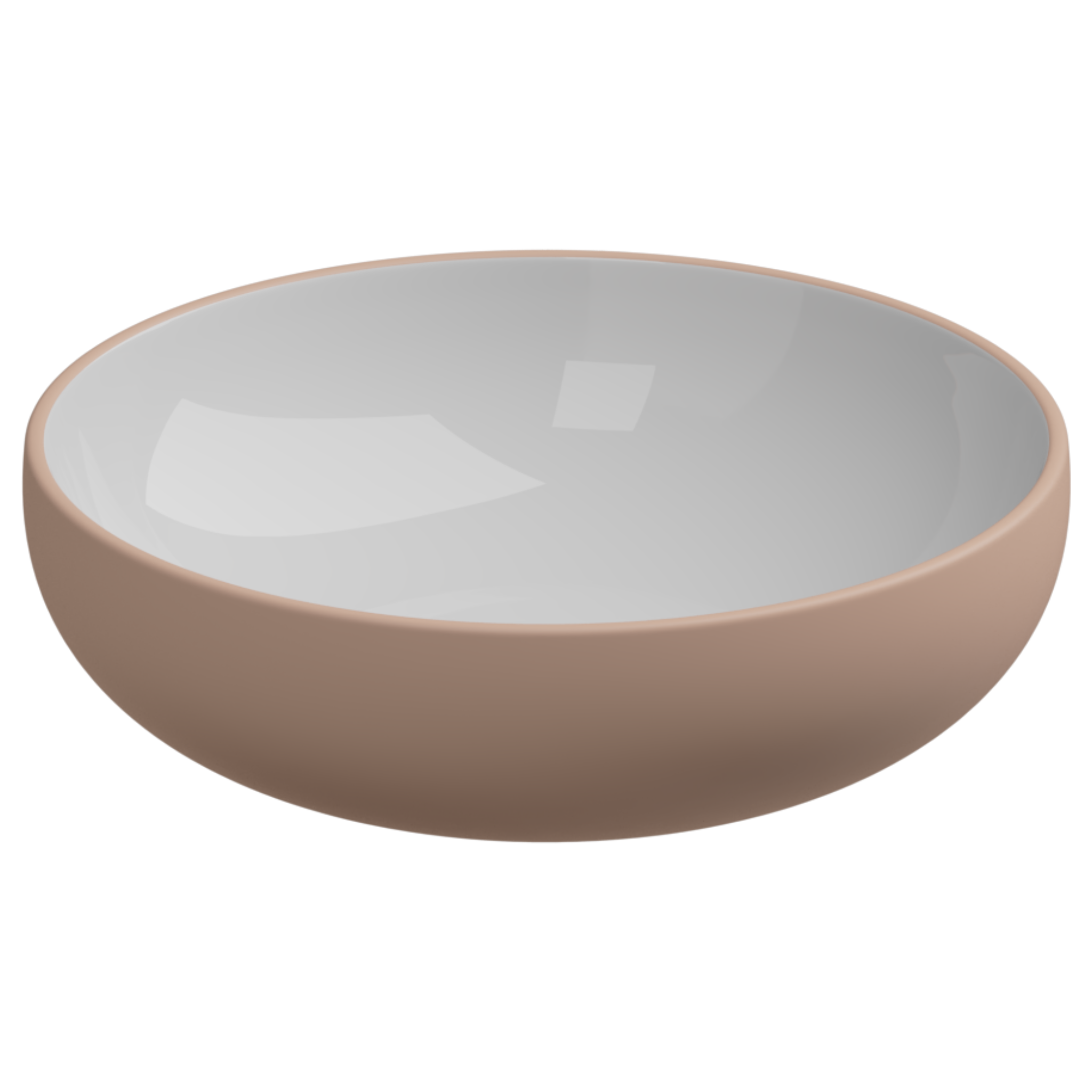 Раковина накладная биколор 45 см GSG Ceramic Design Easy EALAVRO45BI000/032, White/Cipria Matt