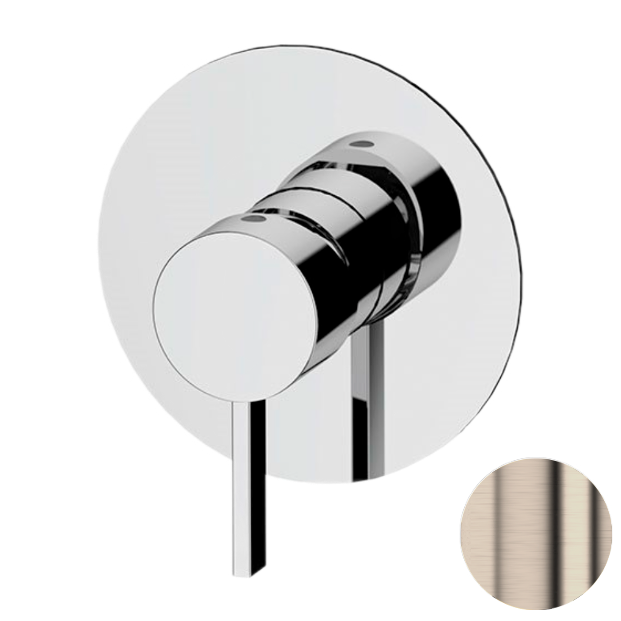 Смеситель для душа Remer Metrica MC30LNZ, никель брашированный PVD