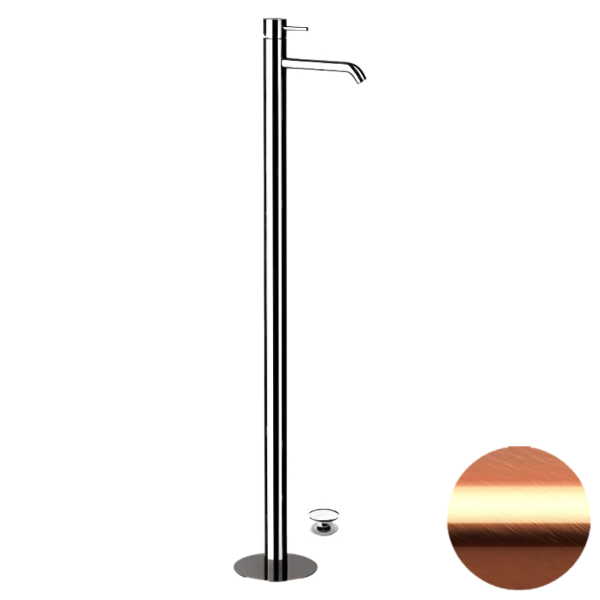 Смеситель для раковины Remer X Style X18RP, медь брашированная