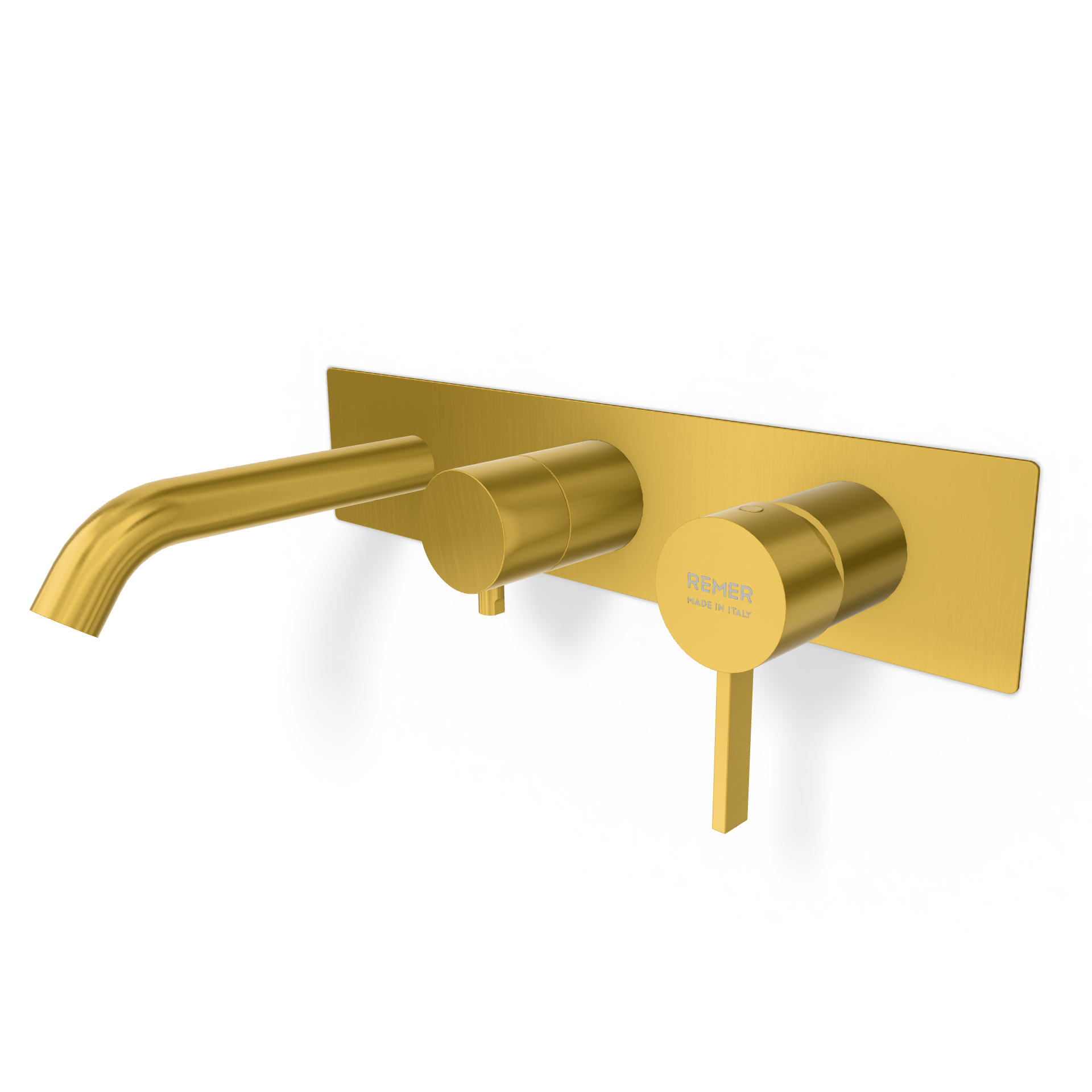 Смеситель для ванны Remer Metrica MC54D3WBBG, золото брашированное