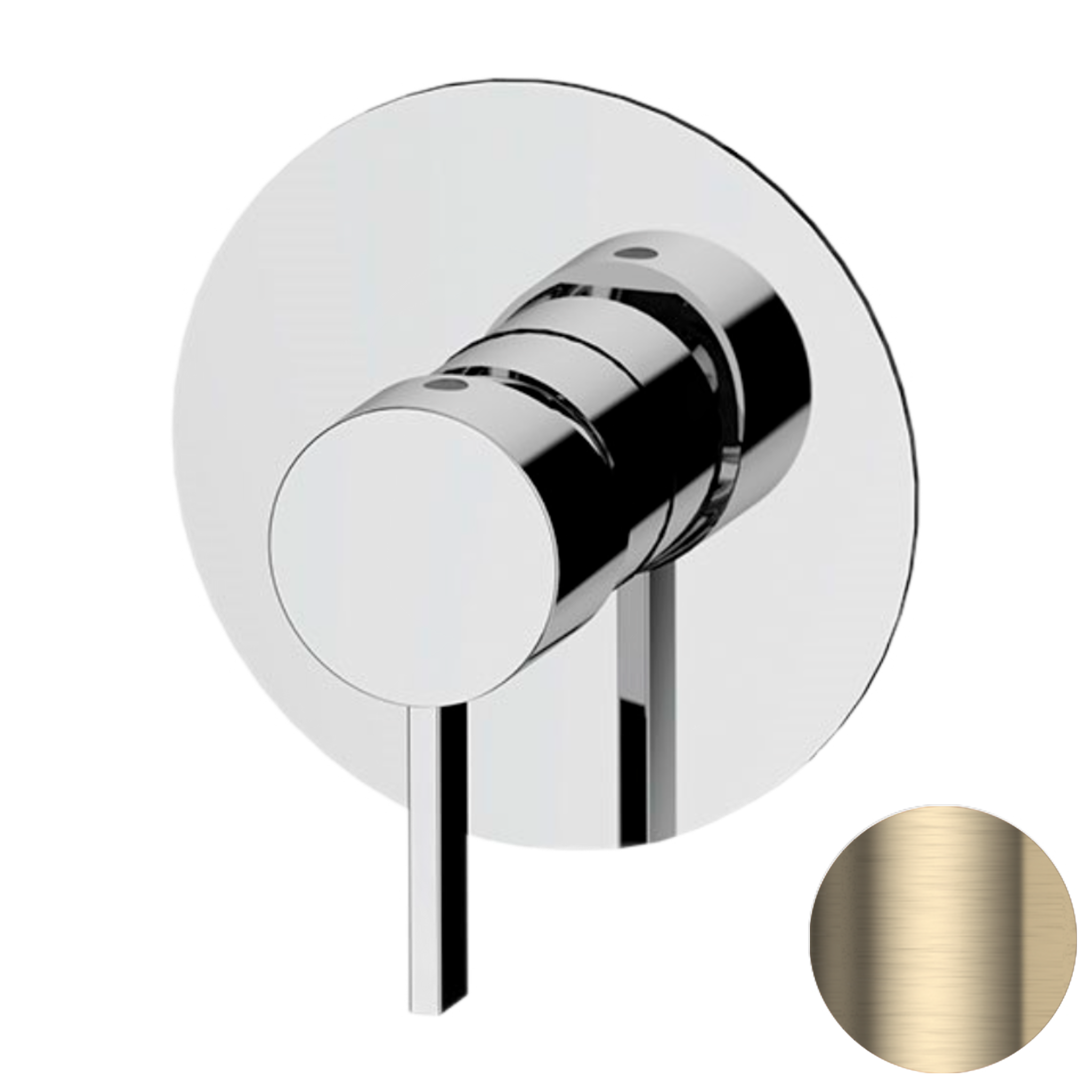 Смеситель для душа Remer Metrica MC30LCH, шампань брашированная PVD