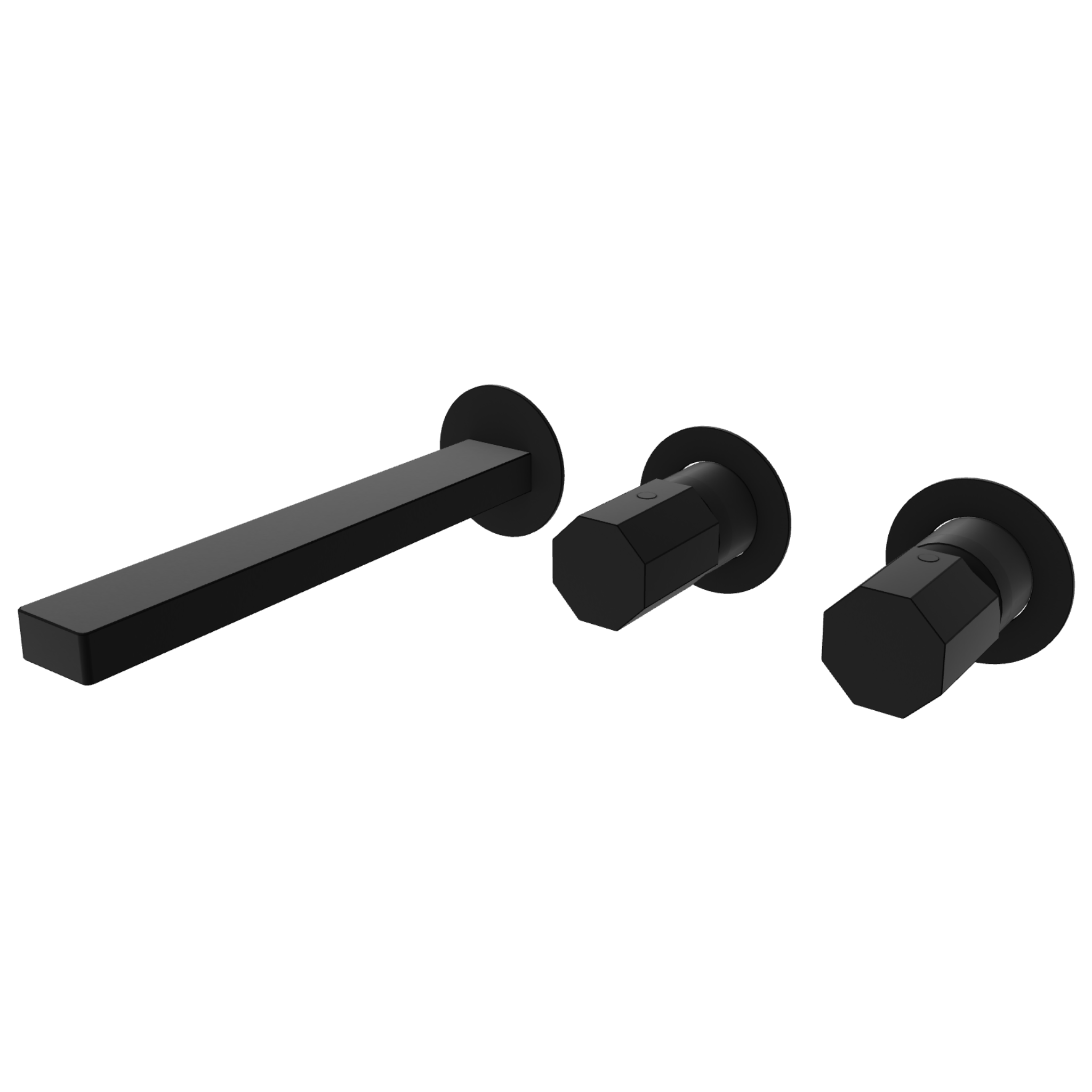 Смеситель для ванны Remer Ottagono ON54D2PWBNO, черный матовый