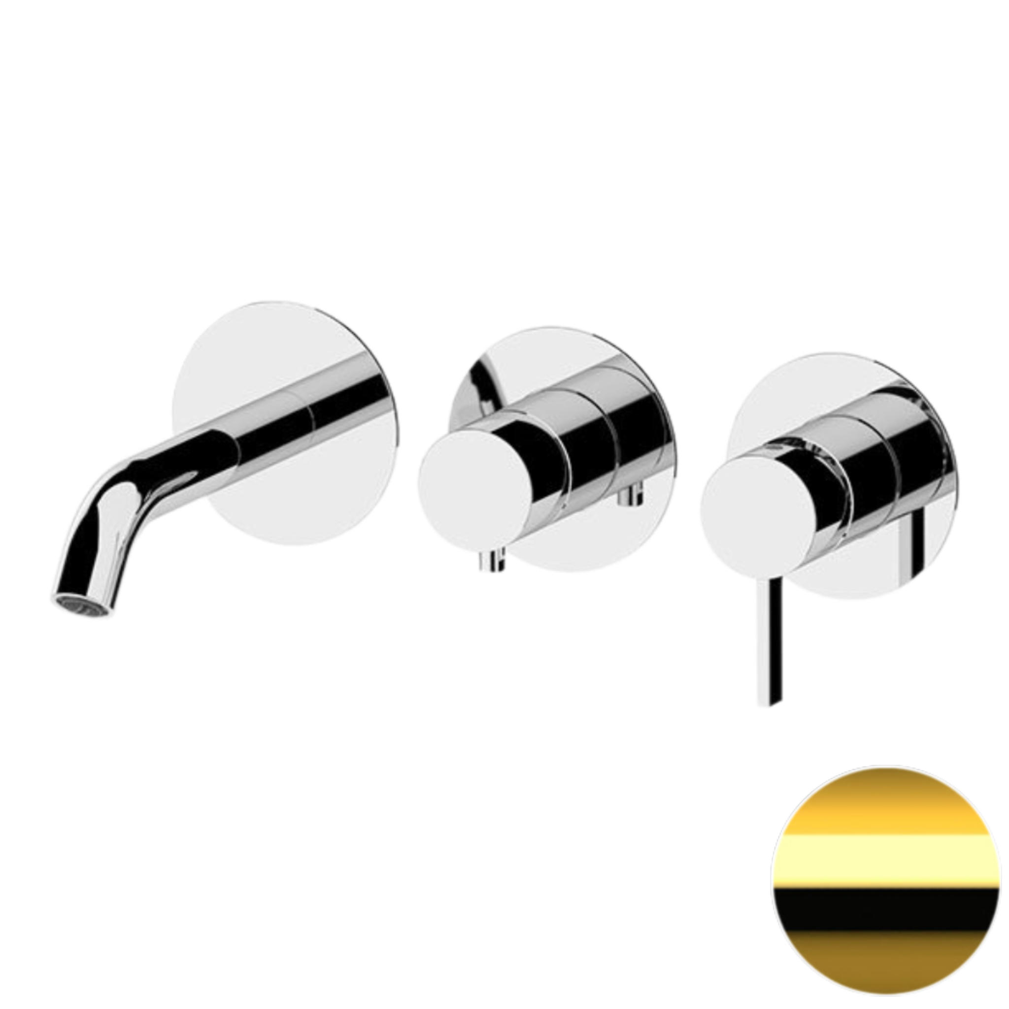 Смеситель для ванны Remer Metrica MC54D2PDO, золото глянцевое