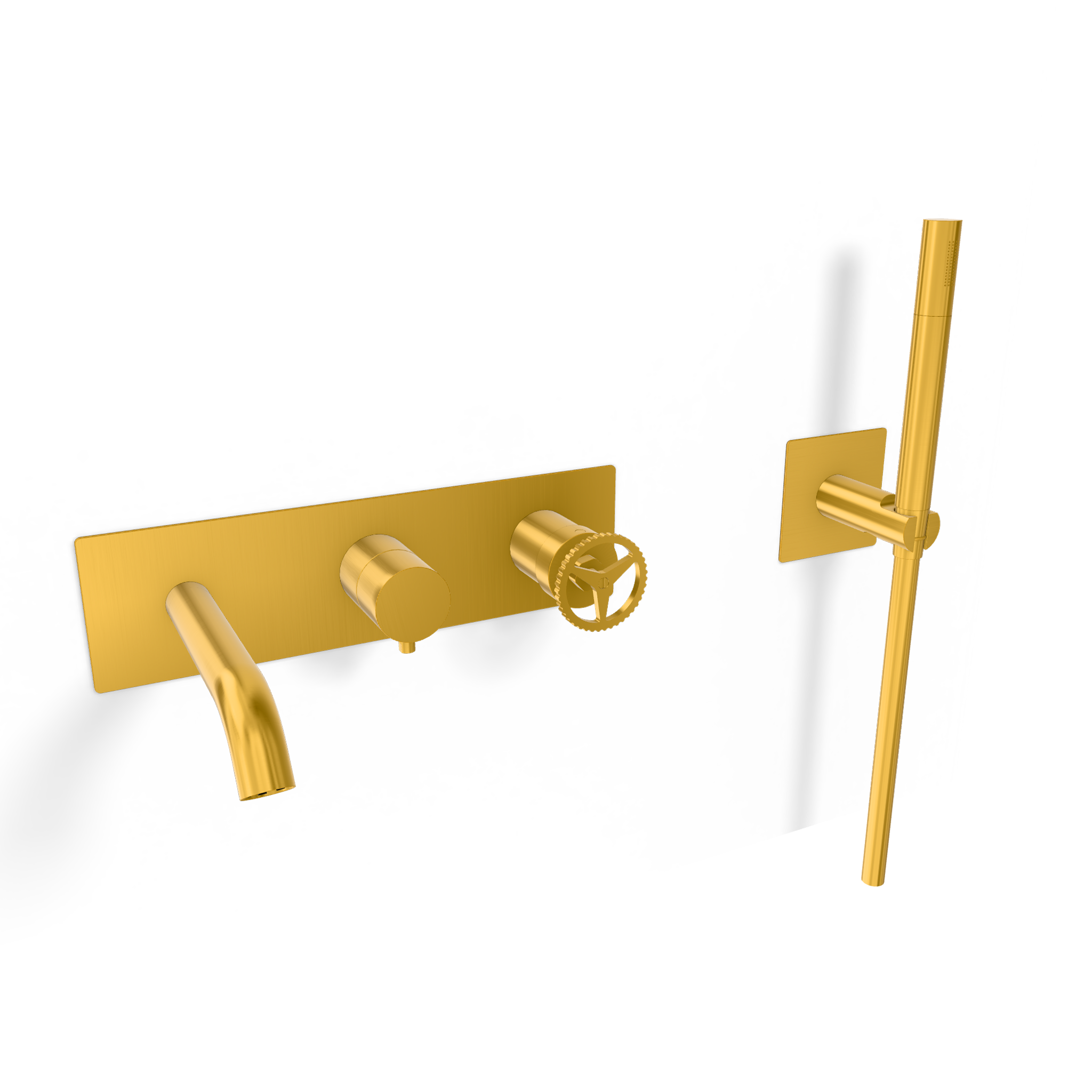 Смеситель для ванны Remer Chrono CH53D2WBBG, золото брашированное