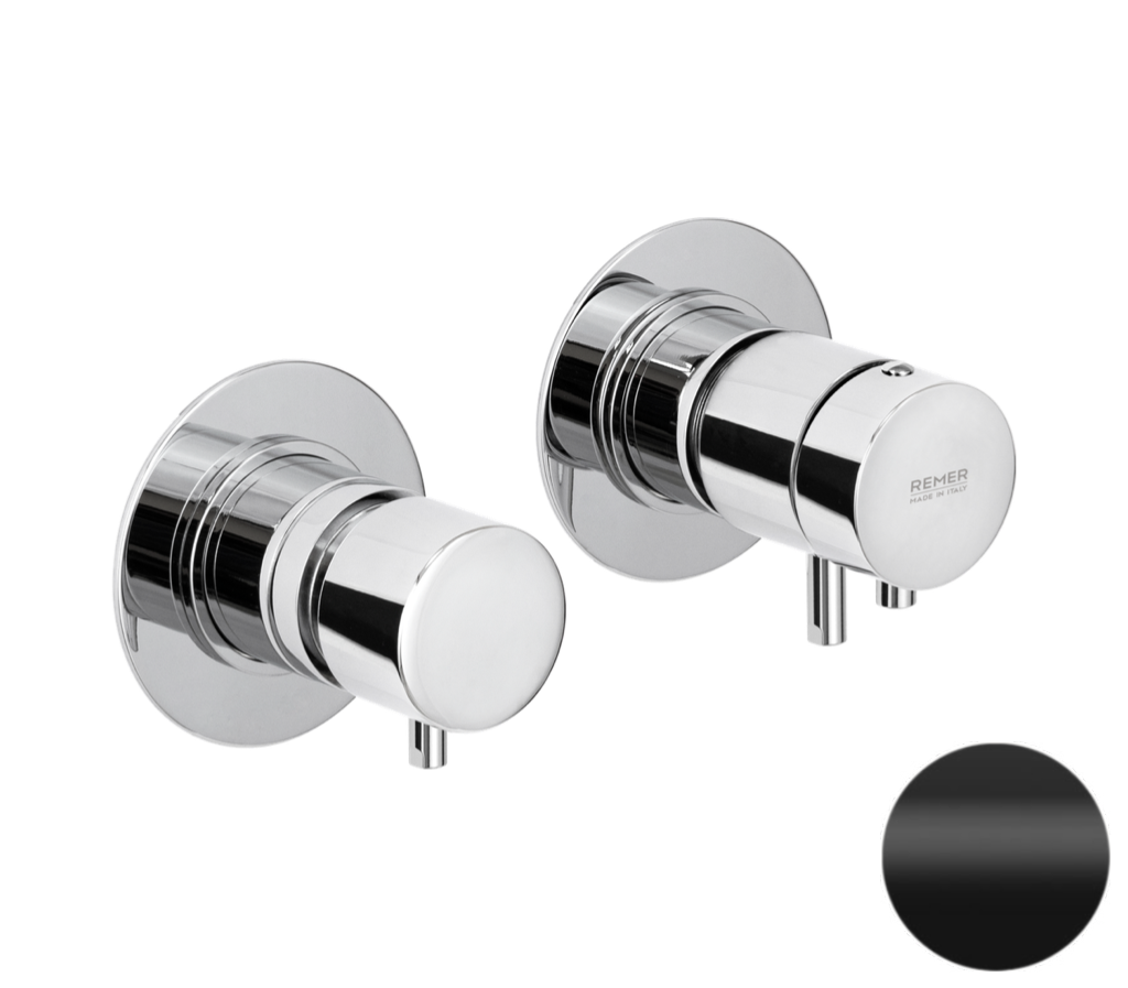 Смеситель термостатический для душа Remer X Style XT96D3NO, черный матовый