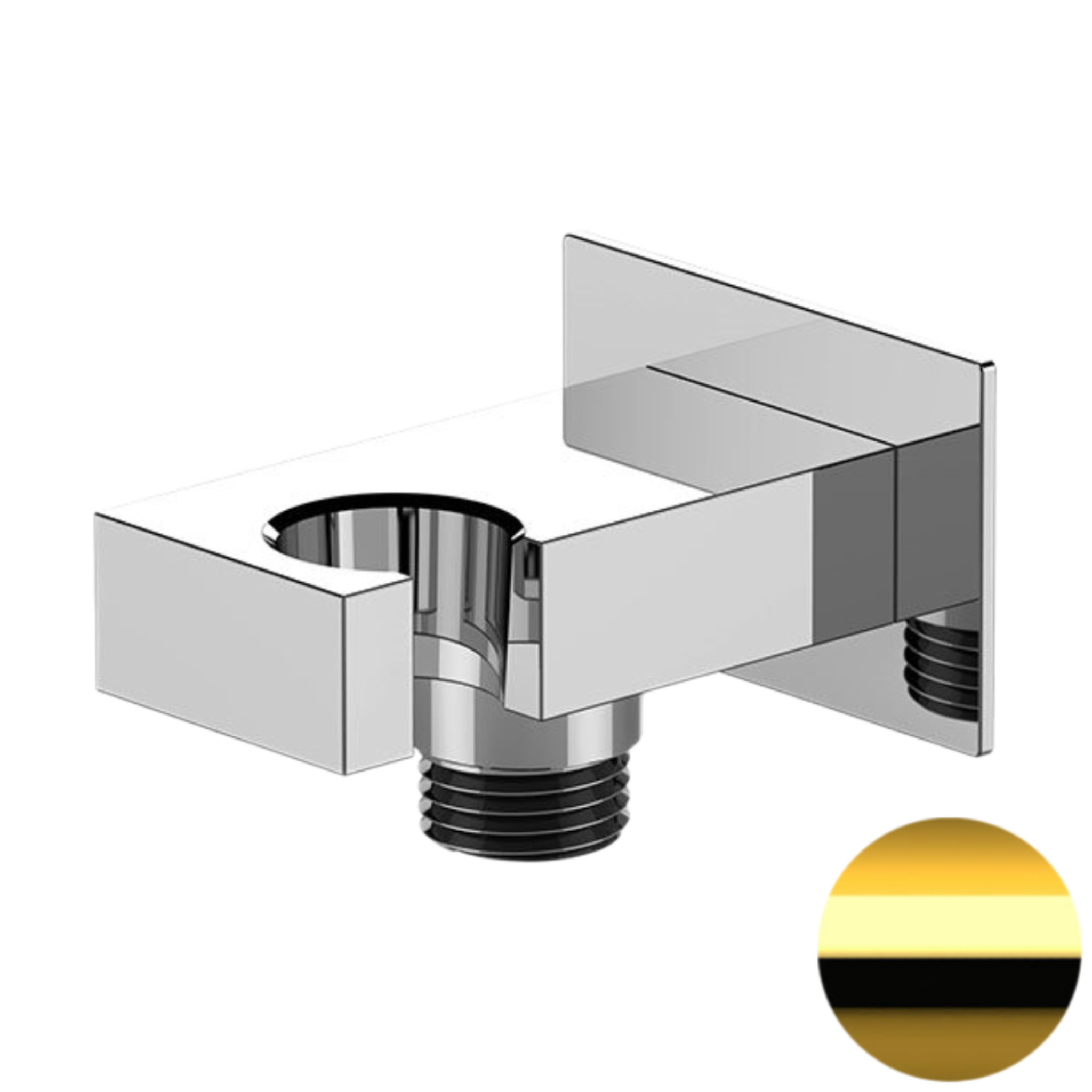 Держатель ручного душа с подключением шланга Remer 337WDO, золото глянцевое