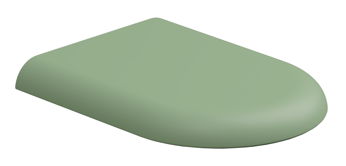 Крышка с сиденьем для подвесного унитаза с микролифтом GSG Ceramic Design Petra PECOPRTICR031, Salvia Matt