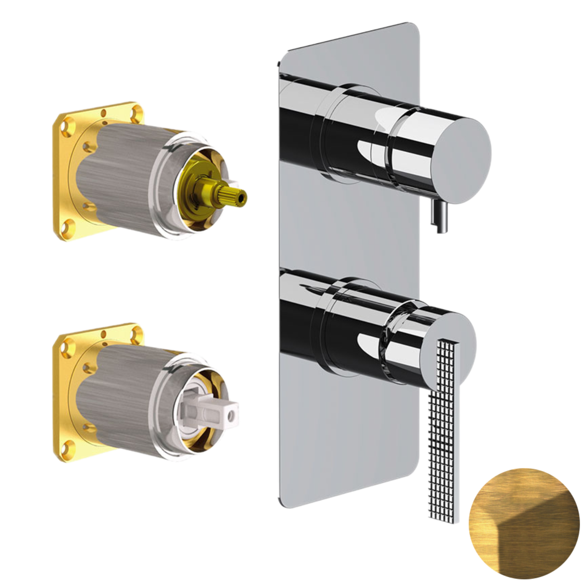 Смеситель для душа Daniel Club ANC612D3KB63, латунь состаренная
