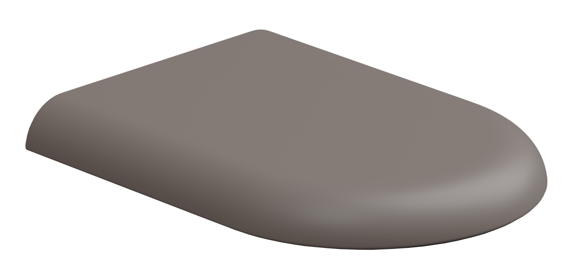 Крышка с сиденьем для подвесного унитаза с микролифтом GSG Ceramic Design Petra PECOPRTICR029, Tortora Matt