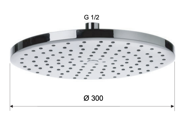 Верхний душ с шарнирным соединением 30 см Remer 356MD30X