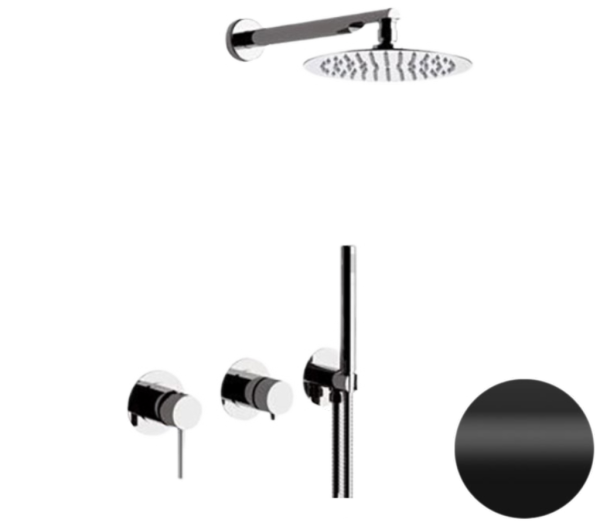 Душевая система Remer X Style X96S02NO, черный матовый