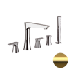 Смеситель для ванны Daniel Diva DV4491DP, золото брашированное