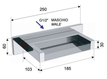 Излив настенный Remer 359ZC