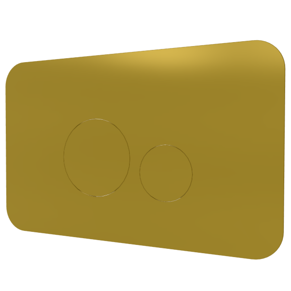 Кнопка смыва Remer RB810GP, золото глянцевое PVD