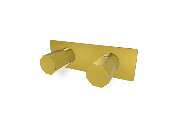 Смеситель для душа Remer Ottagono ON92ZWBHS, латунь брашированная PVD