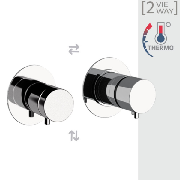 Смеситель термостатический для душа Daniel Tokyo TXT625DP, золото брашированное