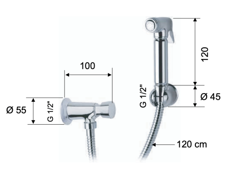 Кран порционный гигиенический Remer Tempor 332TEL