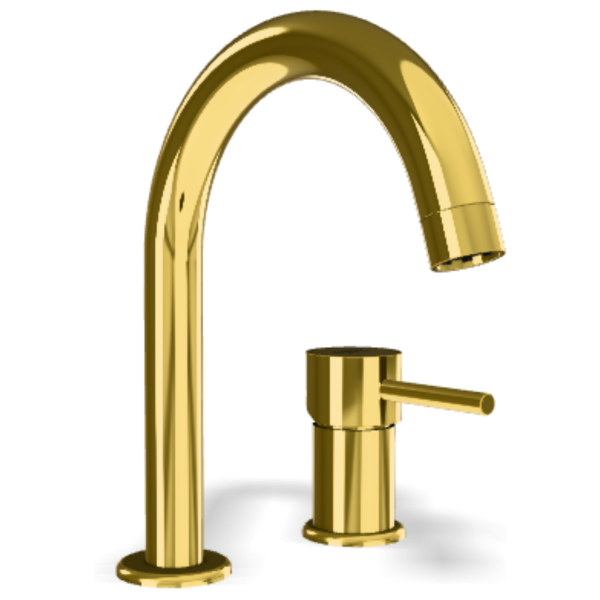 Смеситель для раковины Remer X Style X57DO, золото глянцевое