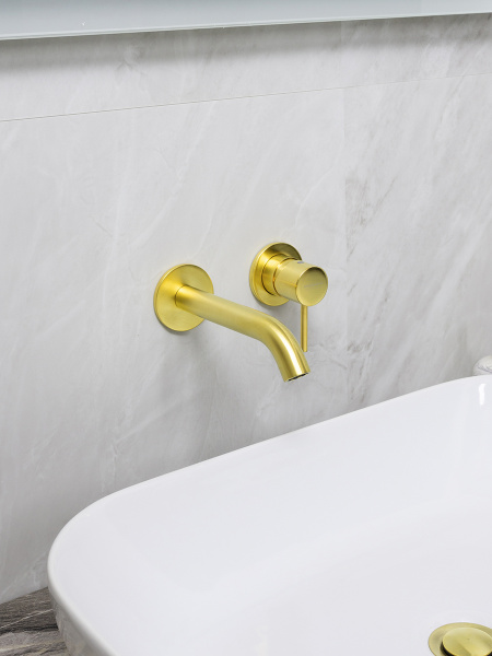 Смеситель для раковины Mariani Next B22565NSP, золото брашированное