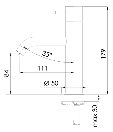 Смеситель для раковины Daniel Tokyo TK606NDP, золото брашированное