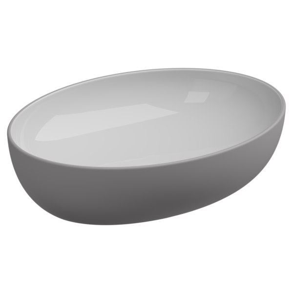 Раковина накладная биколор 55x42 см GSG Ceramic Design Easy EALAVOV55BI000/038, White/Fumo Matt