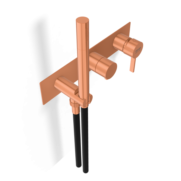 Смеситель для душа Remer Metrica MC97D3WBRP, медь брашированная