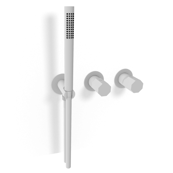 Смеситель для душа Remer Ottagono ON97D2PWBBO, белый матовый