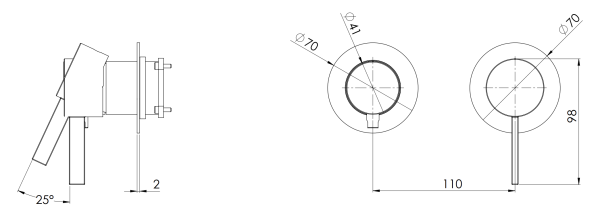 Смеситель для душа Remer Metrica MC93ZPWBNO, черный матовый