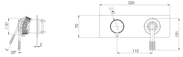 Смеситель для душа Remer Atelier AL93ZWBBG, золото брашированное
