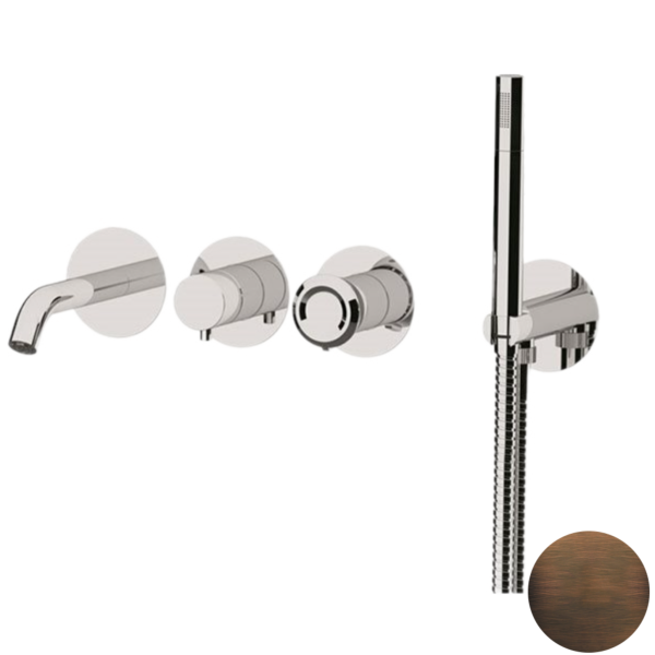 Смеситель для ванны Remer Element ET53D2PWBBR, бронза масляная