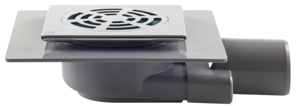 Трап 120х120 мм, горизонтальный выход DN50 OMP Tea Tirana 2665.591.8