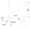 Комплект для душа Mariani B14241PF00, черный матовый