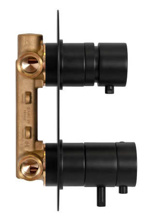 Смеситель термостатический для душа Remer Elegance NT92NO, черный матовый