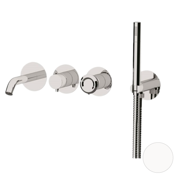 Смеситель для ванны Remer Element ET53D2PBO, белый матовый