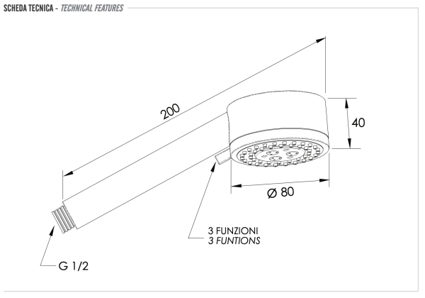 Ручной душ Remer 319MOX